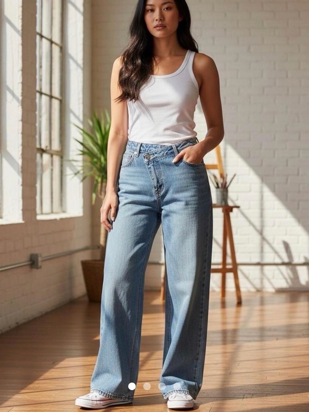 Bluivy Light Blue Wide Leg Jeans